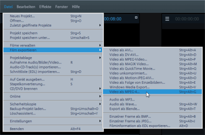 Voreinstellungen Audio-Codec