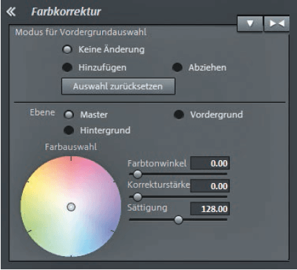 Videoeffekt Farbkorrektur